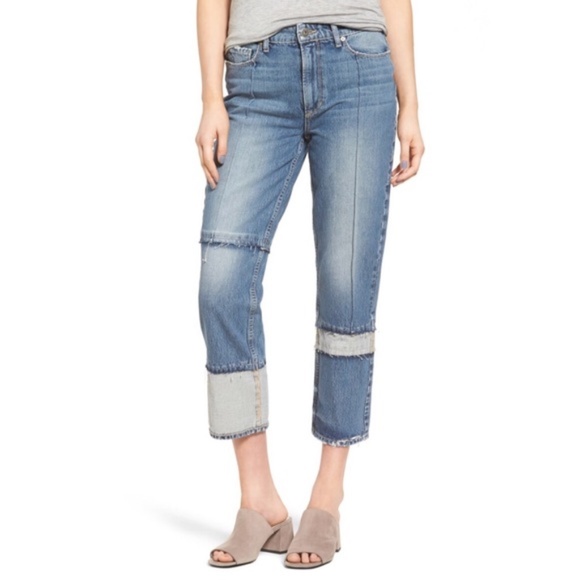 PAIGE High Rise Sarah Straight Seamed Revine Jeans Size 23 - Picture 5 of 5